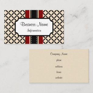 Customized Cream and Maroon Business Card