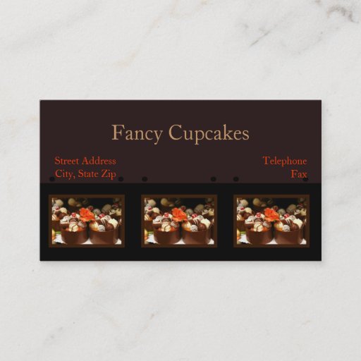 Customizable Customized Cupcake Business Cards