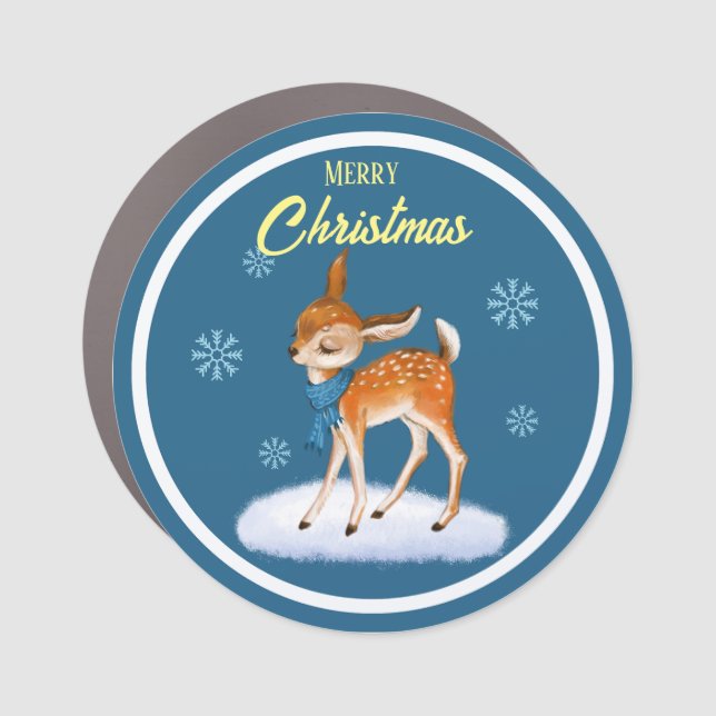 Customized Cute Christmas theme car magnet (Front)