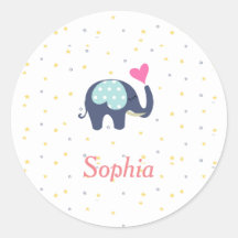 Customized Cute Elephant and  Stars Pattern