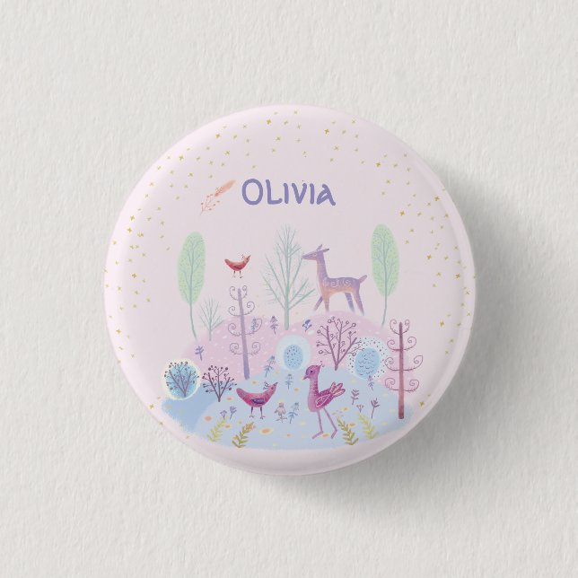 Customized cute floral  button (Front)