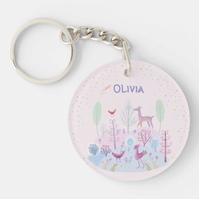Customized cute floral  keychain (Front)
