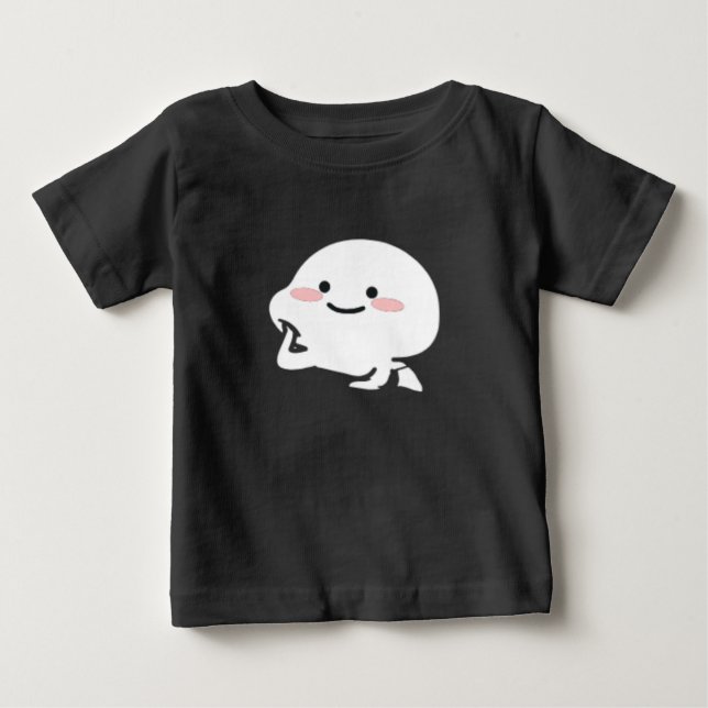 Customized Cute Illustration of Quby Sticker Baby T-Shirt (Front)