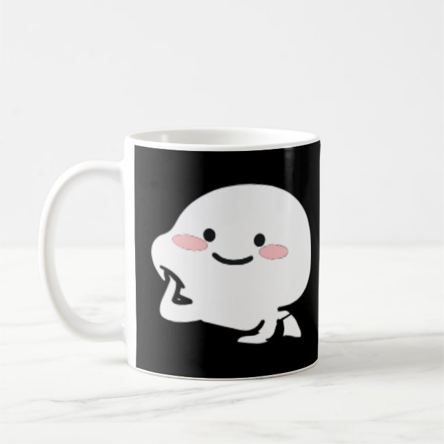 Customized Cute Illustration of Quby Sticker  Coffee Mug (Left)
