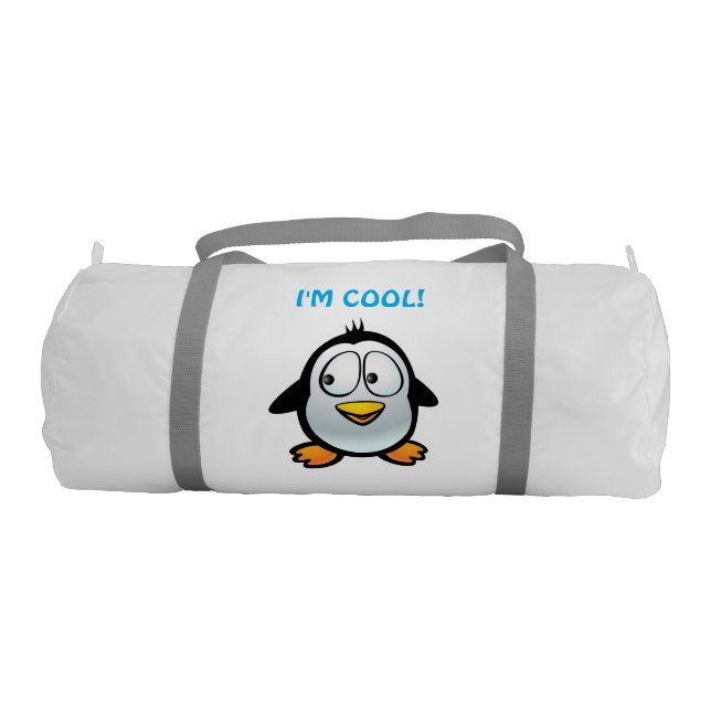 Customized Cute Penguin Cartoon Duffle Bag (Front)