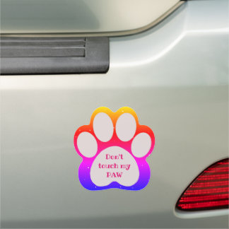 Customized Cute Rainbow Colorful PAW Car Magnet