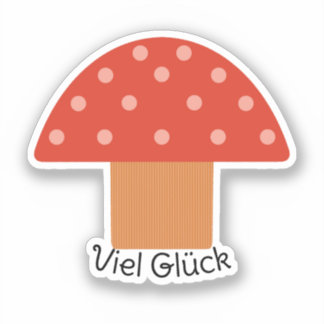 Customized Cute Red Mushroom  Sticker