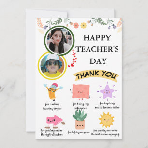 Customized Cute Teacher's Thank You Card