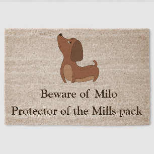 Customized Dachshund Coir Mat
