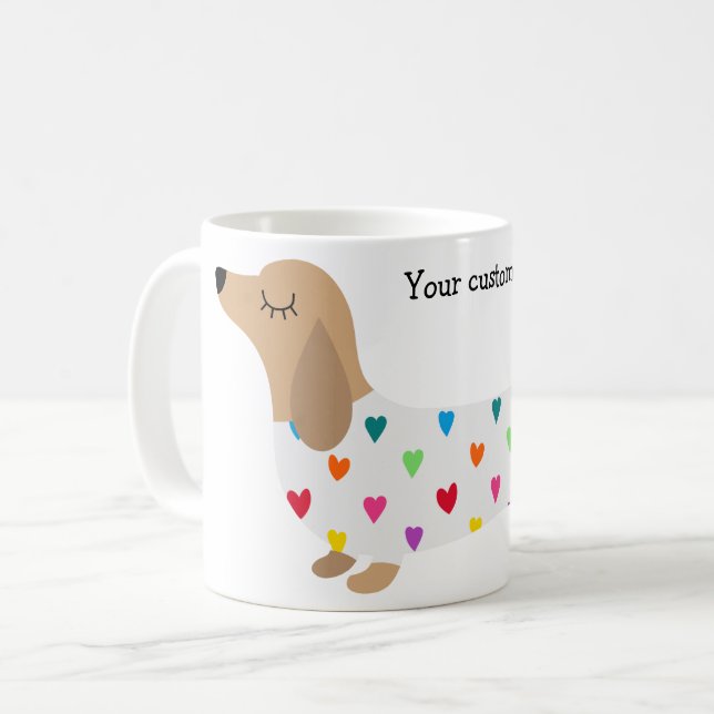 Customized Dachshund Mug (Front Left)