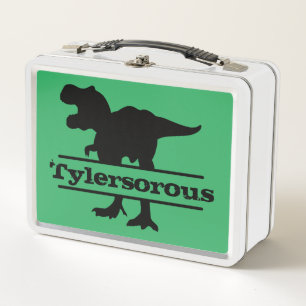 Customized Dinosaur Name Metal Lunch Box