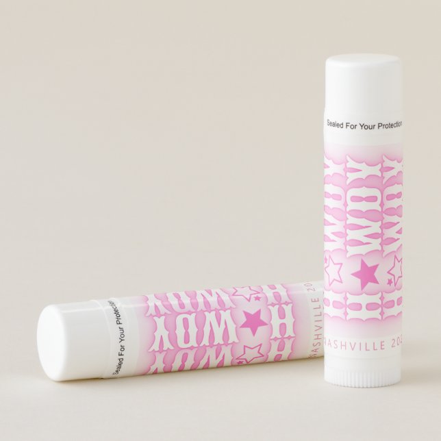 Customized Disco Cowgirl Bachelorette Lip Balm (Front)