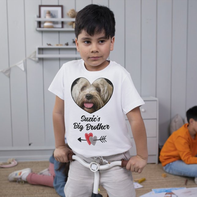 Customized dog big brother photo & text T-Shirt (Creator Uploaded)