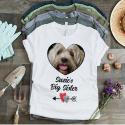Customized dog big sister photo &amp; text T-Shirt
