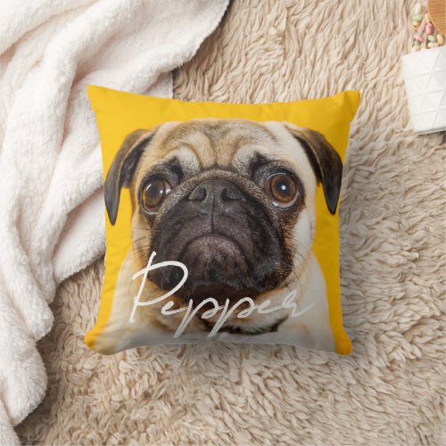 Customized Dog Cat Pet Name and Photo Pillow