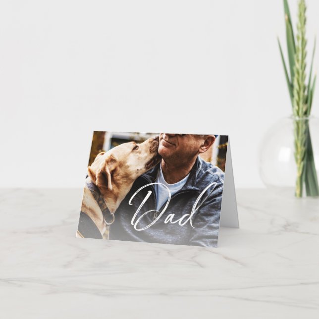 Customized Dog Dad Father's Day Photo Card (Front)