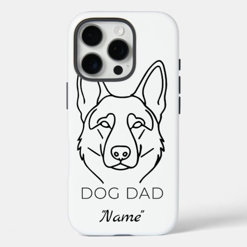 Customized Dog Dad with Name  iPhone 16 Pro Case