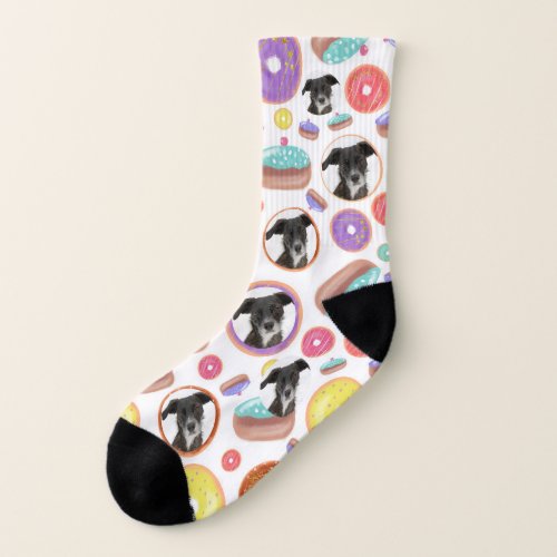 Customized Dog Donuts Pattern  Socks