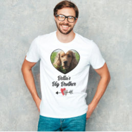 Customized dog photo big brother T-Shirt