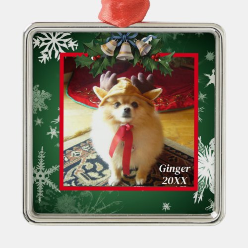 Customized Dog Photo Christmas Ornament
