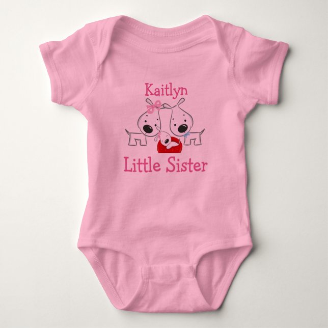 Customized Dogs Little Sister Bodysuit (Front)