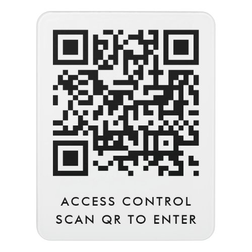 Customized Door Lock QR Code Scan to Enter  Door Sign