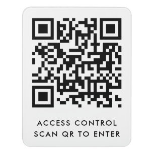 Customized Door Lock QR Code Scan to Enter Sign