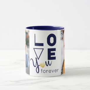 Customized Double Family Photo Love You Mug