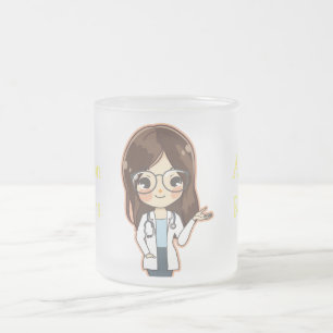 Customized Dr (Your Name) PhD Graduation Tea Frosted Glass Coffee Mug