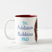 Customized Dr (Your Name) PhD Graduation Two-Tone Coffee Mug (Left)