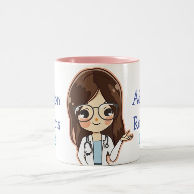 Customized Dr (Your Name) PhD Graduation Two-Tone Coffee Mug (Center)