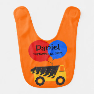 Customized Dump Truck First Birthday Bib