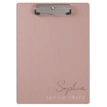 Customized Dusty Rose Modern Monogram Name 