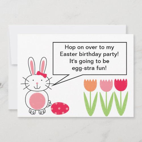 Customized Easter 5x7" Birthday Invitation