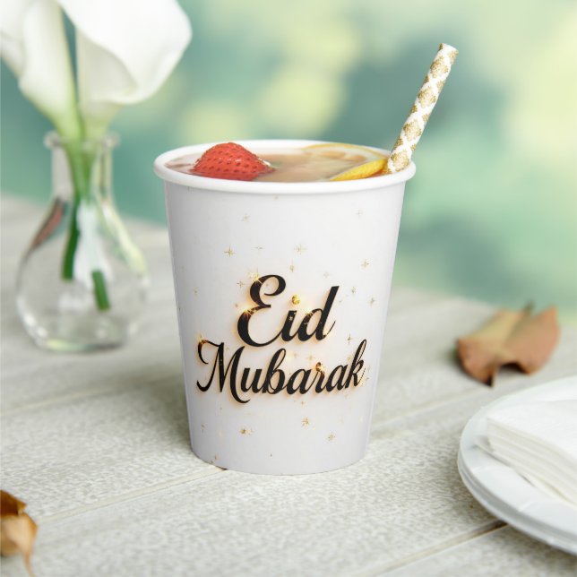 Customized Eid Mubarak Paper cups EID DECOR (Insitu)