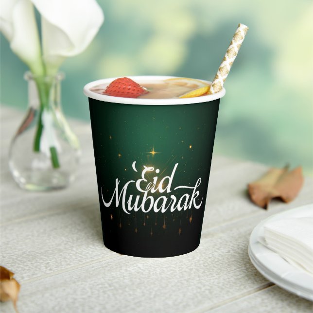 Customized Eid Mubarak Paper cups EID DECOR (Insitu)
