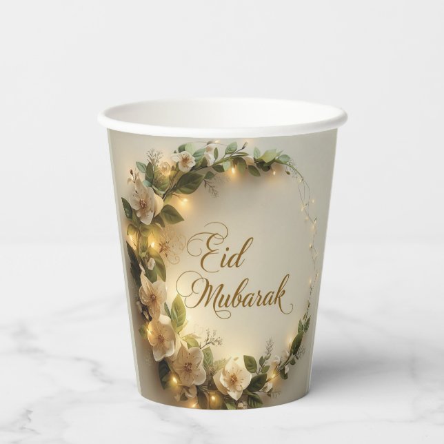 Customized Eid Mubarak Paper cups EID DECOR (Back)
