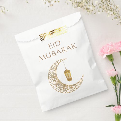 Customized Eid Mubarak with Decorated Crescent  Favor Bag