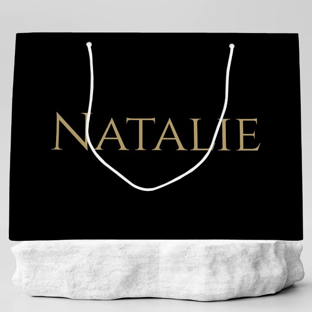 Customized Elegant Bridal Party Groomsman Wedding Large Gift Bag (Creator Uploaded)