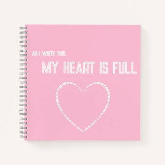 Customized Elegant Cute Girl's Pink Heart Journal