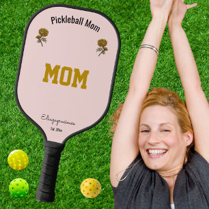 Customized Elegant Cute Pink Pickleball Mom Gift Carbon Fiber Pickleball Paddle