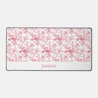 Customized Elegant Vintage Pink Rose Floral