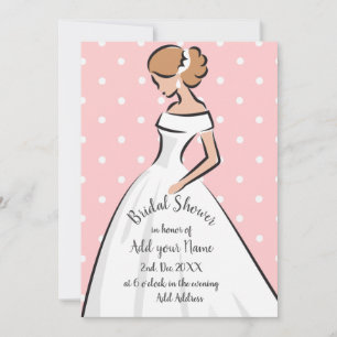 Customized Elegant Wedding Dress Invitation