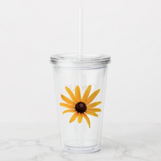 Customized Elegant Yellow Flower Brown Cheer Up 