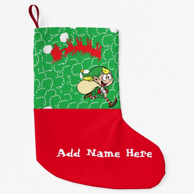 Customized Elf Stockings by Kriyas Collection (Front)