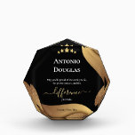Customized Employee Recognition Retirement Acrylic Award<br><div class="desc">Celebrate a remarkable career with our Customized Employee Recognition Retirement Acrylic Award in elegant black and gold. This stunning award features a sleek acrylic design that beautifully showcases personalized engravings, making it a perfect tribute to years of dedication and hard work. The sophisticated black and gold color scheme adds a...</div>