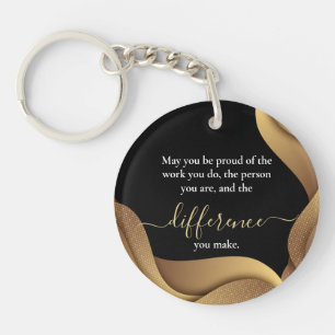 Customized Employee Recognition Retirement Gift Keychain