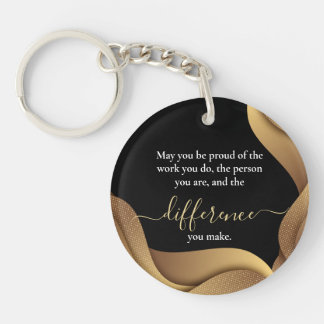 Customized Employee Recognition Retirement Gift Keychain
