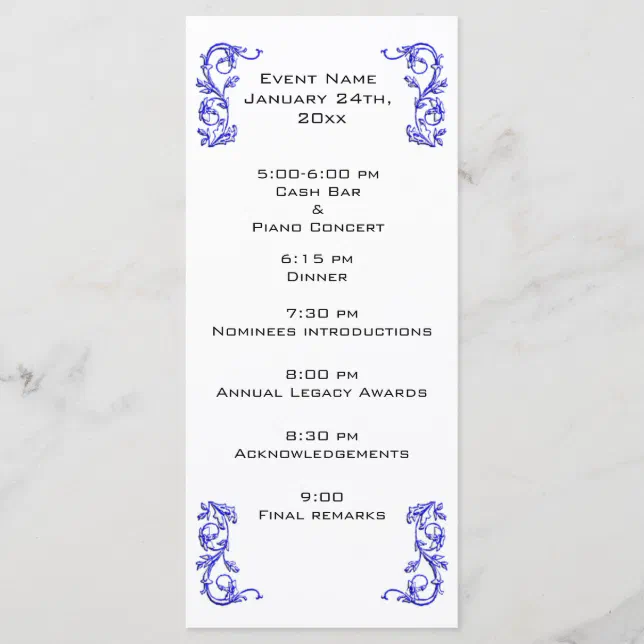 Customized Programme Template Customized Event program template | Zazzle