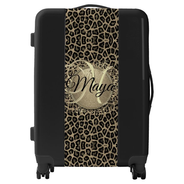 Customized Exotic Stylish Leopard Luggage (Front)